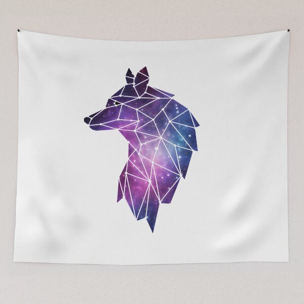 Item preview, Geometric Galaxy Wolf Polygon Art designed and sold by Art0and0Fashion.