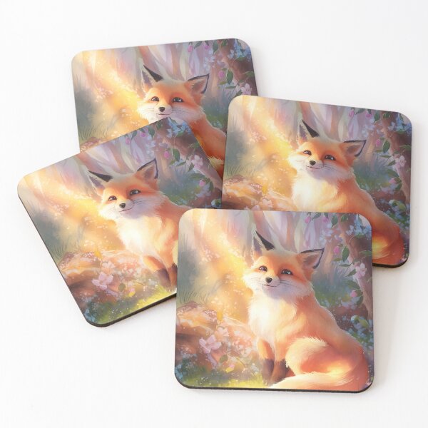 Item preview, Dreamy Fox in Sakura Forest – Spring Blossom Illustration designed and sold by EmeraldeaArt.