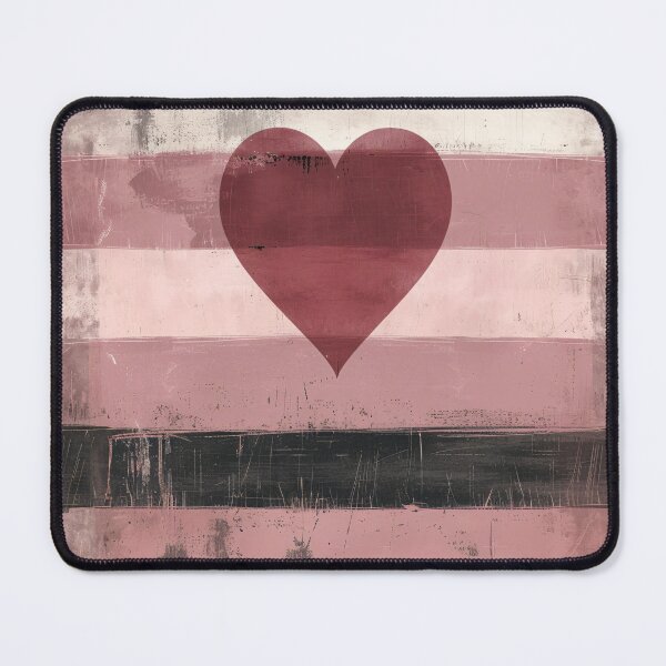Item preview, Abstract Red Heart Wall Art Neutral Striped Background designed and sold by NarjaShop.