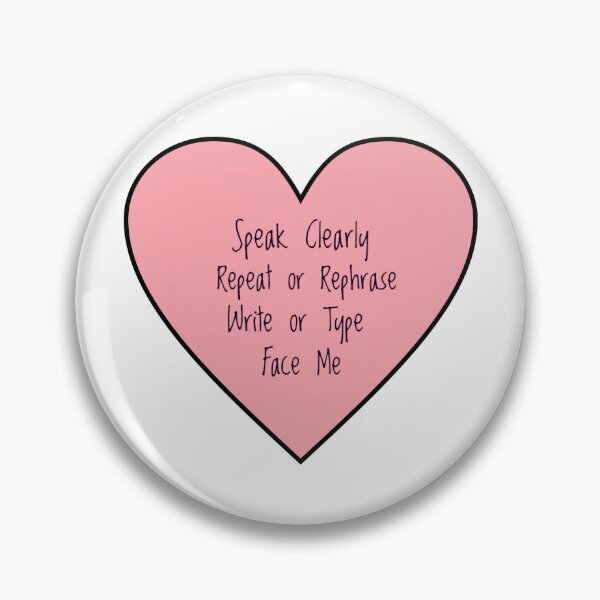 Item preview, Heart Sticky Note Style Communication Aids Mask for Disability Education  designed and sold by Jenny Meehan Art Prints and Patterns  .