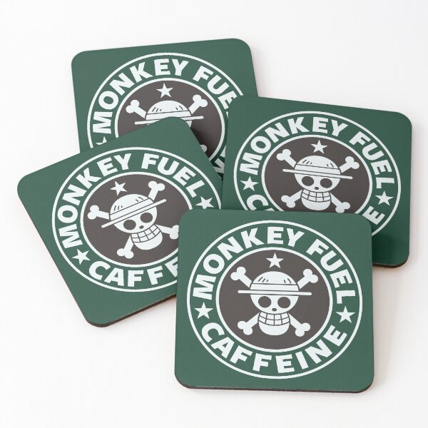 Item preview, Monkey Fuel Caffeine Jolly Roger Parody Pirate Flag Coffee Pop Art  designed and sold by wmxdesign.