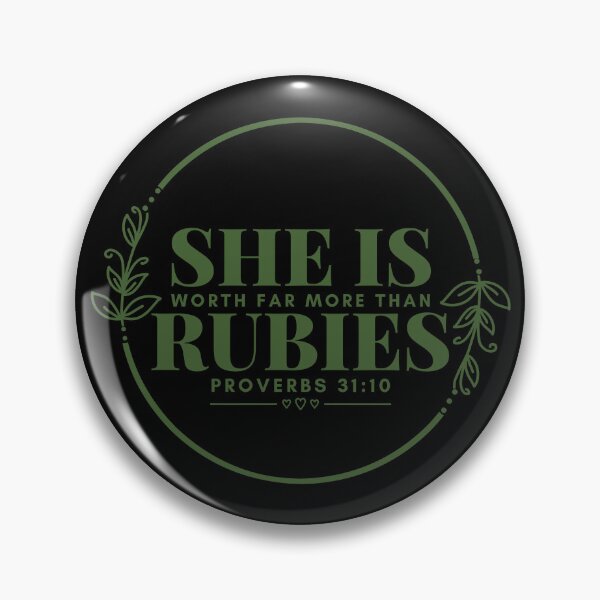 Item preview, Proverbs 31:10 - Virtuous Woman Worth More Than Rubies - Green Design designed and sold by MoriaStore.