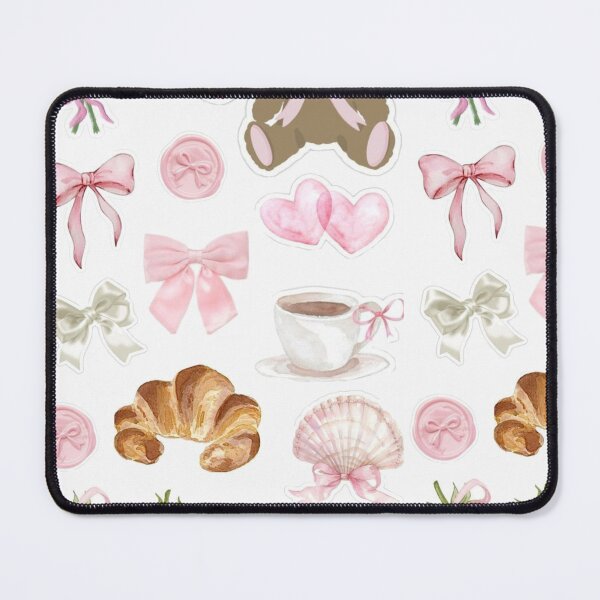 Item preview, Pink Coquette Picnic Sticker Pack - Teddy Bear, Croissants & Strawberries designed and sold by Camistudios.