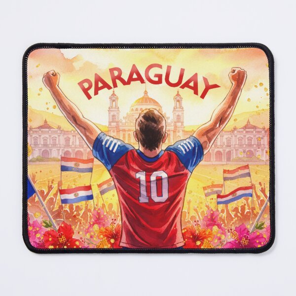 Item preview, Triumphant Moment in Paraguay Soccer Vibes designed and sold by BrickByDream.