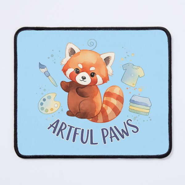 Item preview, Artful Paws Cute Red Panda Watercolor Logo Illustration designed and sold by StickyDelights.
