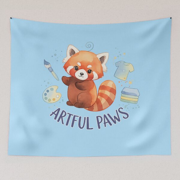 Item preview, Artful Paws Cute Red Panda Watercolor Logo Illustration designed and sold by StickyDelights.