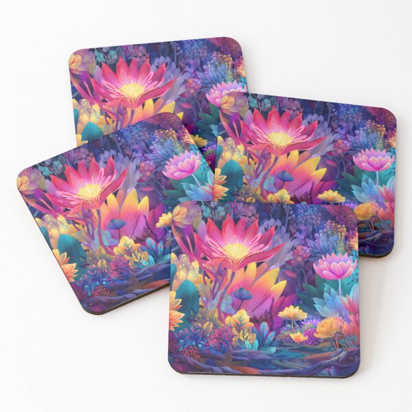 Item preview, Vibrant Fantasy Flower Garden designed and sold by LuminousFoundry.