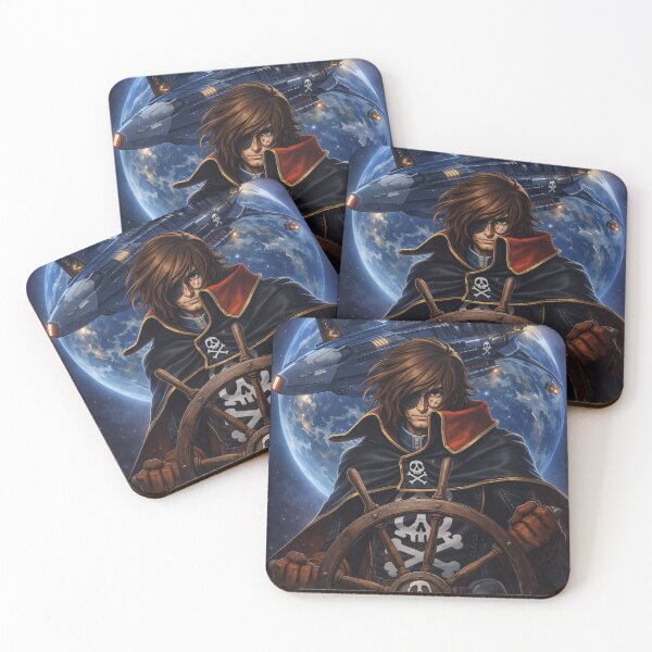 Item preview, Space Pirate Captain – Cosmic Anime Warrior with Starship and Skull Emblem  designed and sold by Apocryphalwar.
