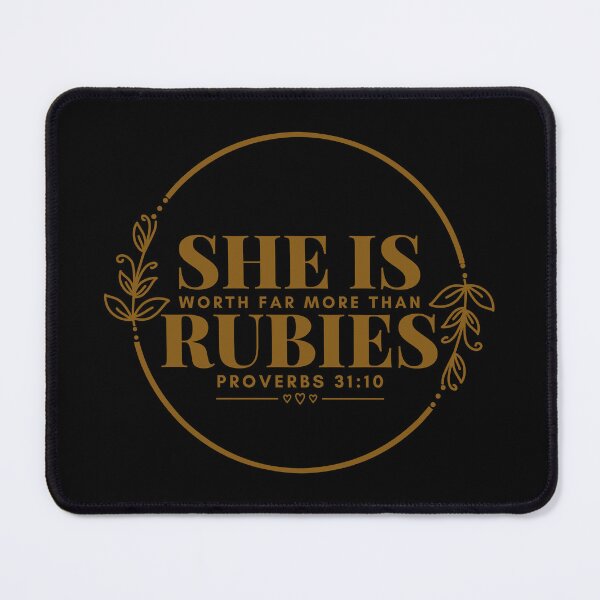 Item preview, Proverbs 31:10 - Virtuous Woman Worth More Than Rubies - Brown Design designed and sold by MoriaStore.