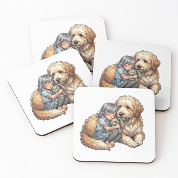 Item preview, A child and a big dog. designed and sold by PP&RAINBOW SHOP.
