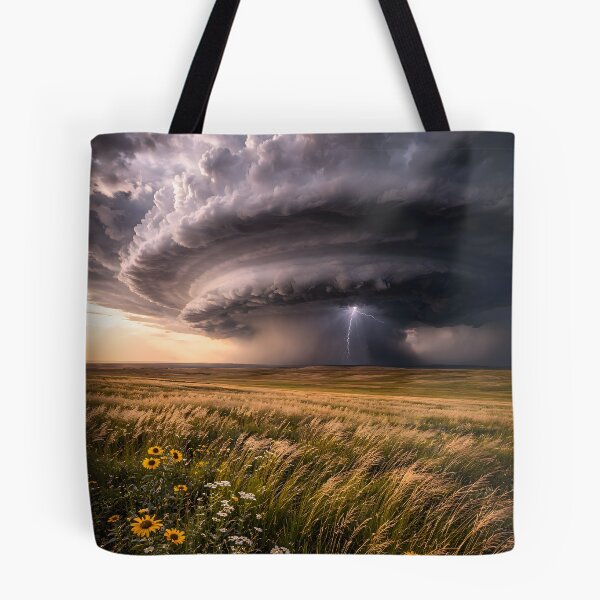 Item preview, Supercell Storm Over Golden Field designed and sold by Yomere.