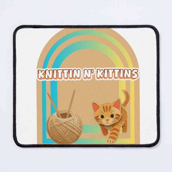 Item preview, Cute Retro "Knittin N' Kittins" - Papercraft Cat & Yarn designed and sold by Willy1919.