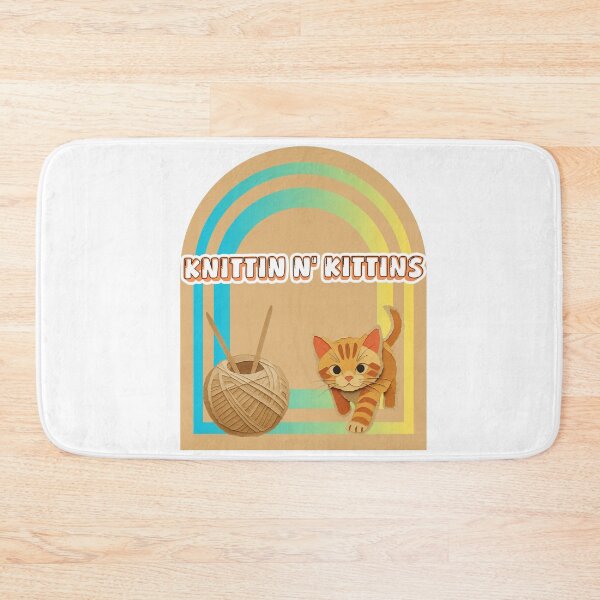 Item preview, Cute Retro "Knittin N' Kittins" - Papercraft Cat & Yarn designed and sold by Willy1919.