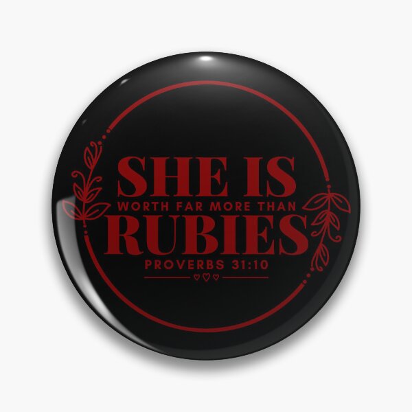 Item preview, Proverbs 31:10 - Virtuous Woman Worth More Than Rubies - Red Design designed and sold by MoriaStore.