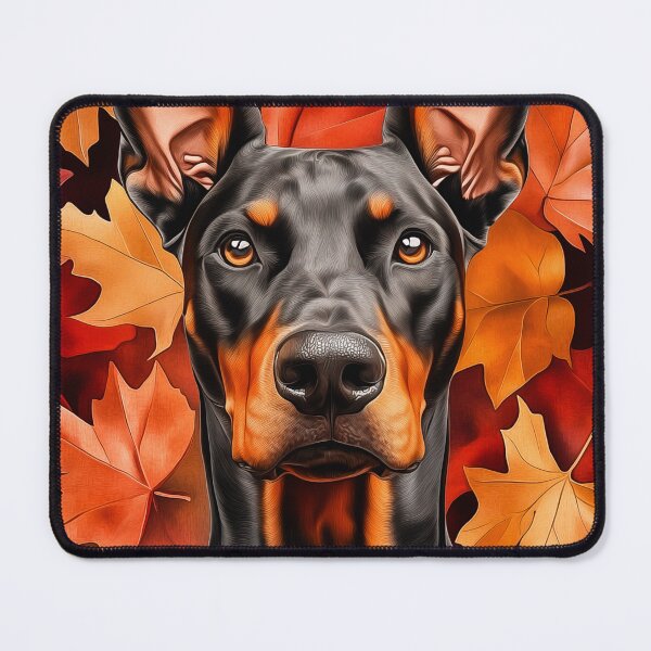 Item preview, Doberman Pinscher with Autumn Leaves designed and sold by PetsArt.