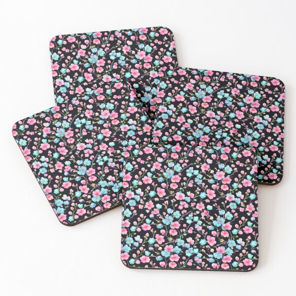 Item preview, Busy Neon Pastel Spring Blossoms Floral Print designed and sold by BeJolley.