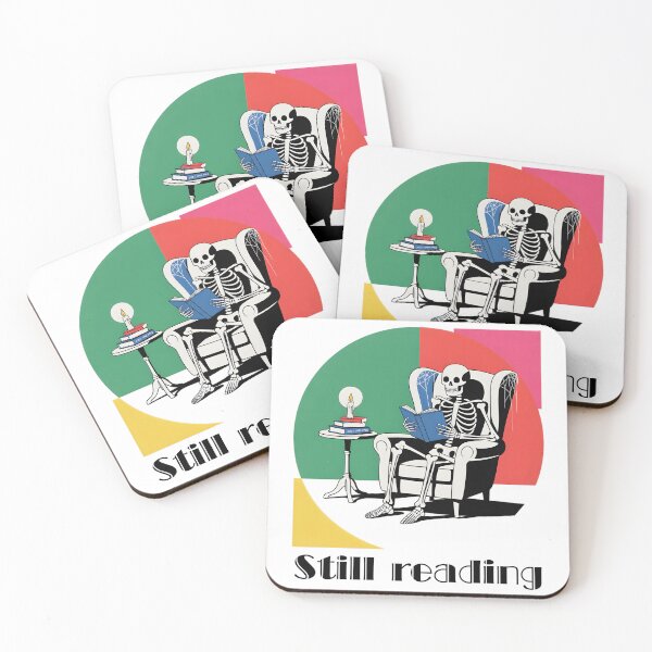 Item preview, Still Reading Skeleton Design – Retro Book Lover Aesthetic Dark Humor Reader Gift designed and sold by ArcticFoxStudio.