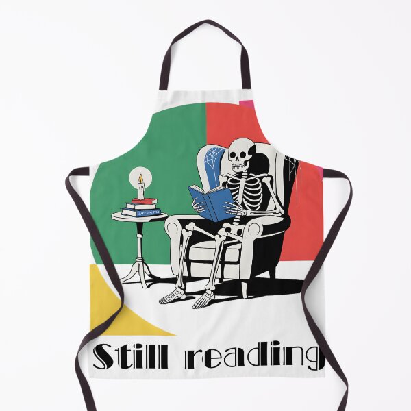 Item preview, Still Reading Skeleton Design – Retro Book Lover Aesthetic Dark Humor Reader Gift designed and sold by ArcticFoxStudio.