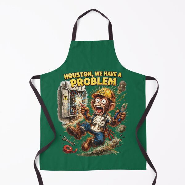Item preview, Monkey Electrician Houston We Have a Problem Sticker – Funny Shocked Animal Art designed and sold by Felixuss.