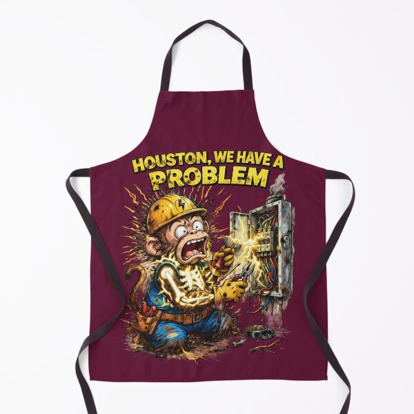 Item preview, Monkey Electrician Houston We Have a Problem Sticker – Funny Shocked Animal Art designed and sold by Felixuss.