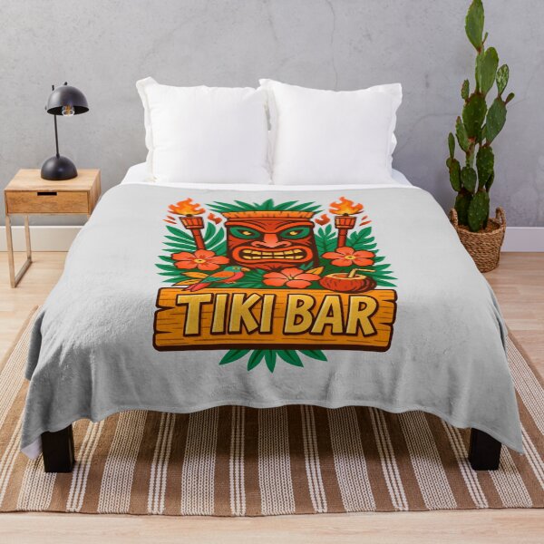 Item preview, Retro Tiki Mask, Tropical Vibes illustration designed and sold by Stef Ringoot, cartoons and illustrations.