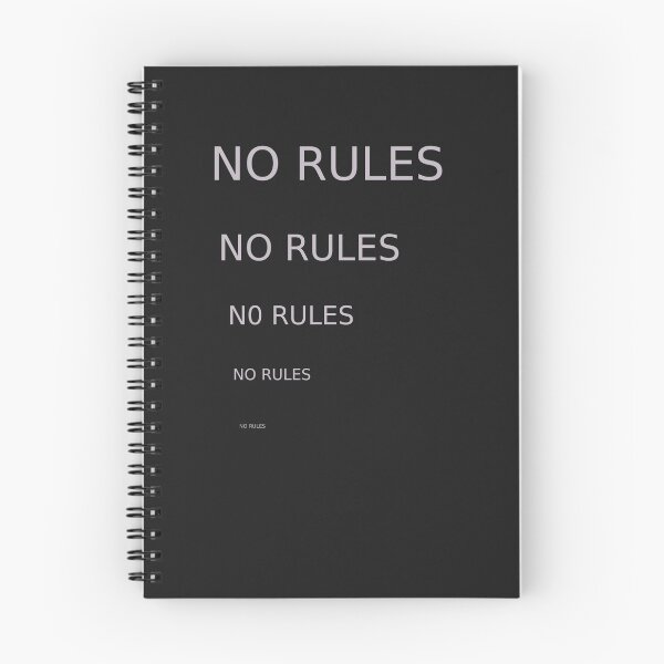 Item preview, NO RULES – Black Minimalist Repeated Statement Design designed and sold by IrynaLineArt.