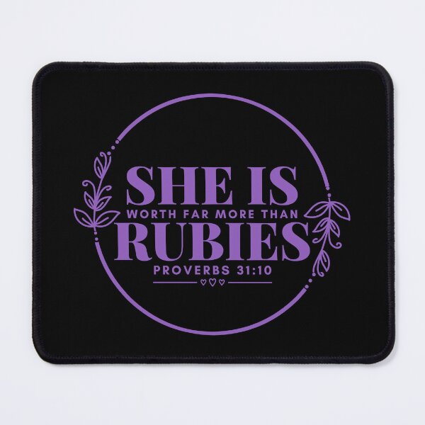Item preview, Proverbs 31:10 - Virtuous Woman Worth More Than Rubies - Purple Design designed and sold by MoriaStore.