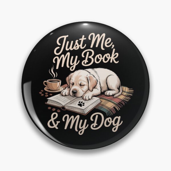 Item preview, Cozy Book Lover & Dog Lover Illustration – Just Me, My Book & My Dog designed and sold by RALYSHOP.