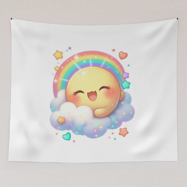 Item preview, Cute Rainbow Sun Cloud designed and sold by CoquetteLunaCo.