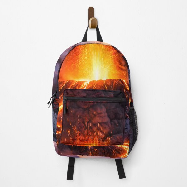 Item preview, Erupting Volcano with Flowing Lava River designed and sold by Yomere.