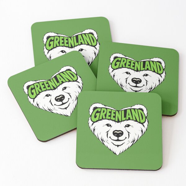 Item preview, Greenland - Polar Bear Heart Shape designed and sold by Myra365Art.
