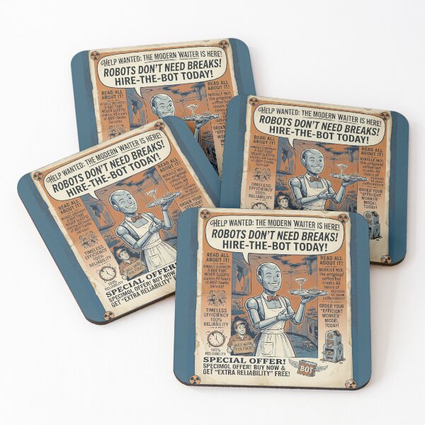 Item preview, Robots for Hire! designed and sold by Iron-Raven.