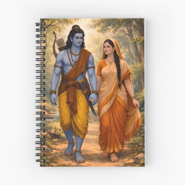 Item preview, Ram Sita Forest Journey | Ramayan Divine Love Art designed and sold by CosmicLotusArt.