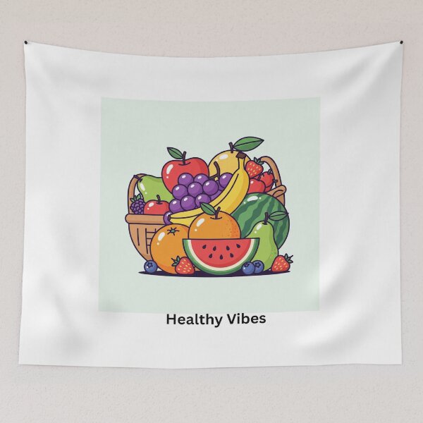 Item preview, Cute Fruit Basket Illustration Healthy Aesthetic designed and sold by CozyMomDesigns.