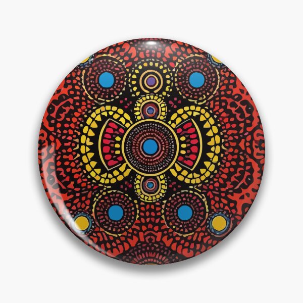 Item preview, Bold Geometric Aboriginal Art with Bright Colors designed and sold by RidaSalArt.