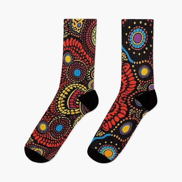 Item preview, Bold Geometric Aboriginal Art with Bright Colors designed and sold by RidaSalArt.