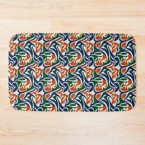Item preview, Retro Abstract Flow Pattern in Bold Color Waves designed and sold by RidaSalArt.