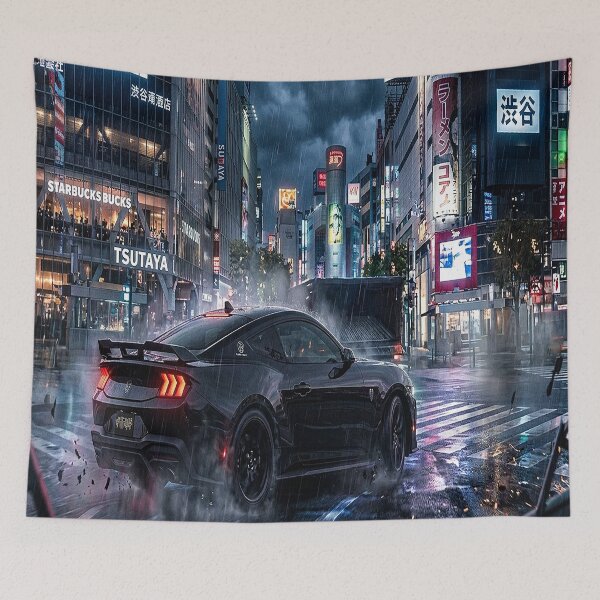 Item preview, Mustang Drift in Shibuya Street designed and sold by BrizzyArt.