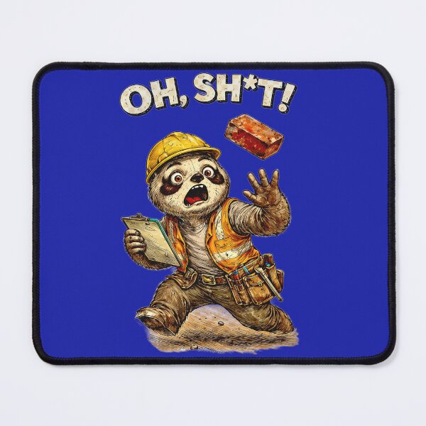 Item preview, Sloth Construction Worker Oh Sh*t Sticker – Funny Builder Animal Art designed and sold by Felixuss.