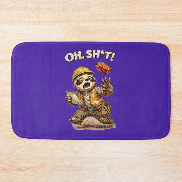 Item preview, Sloth Construction Worker Oh Sh*t Sticker – Funny Builder Animal Art designed and sold by Felixuss.