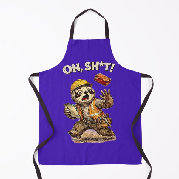 Item preview, Sloth Construction Worker Oh Sh*t Sticker – Funny Builder Animal Art designed and sold by Felixuss.
