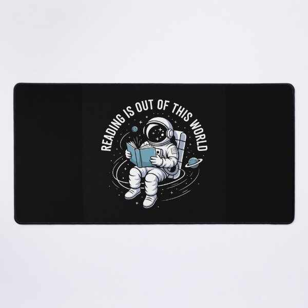 Item preview, Reading is Out of This World – Astronaut Bookworm designed and sold by BasmaAtef.