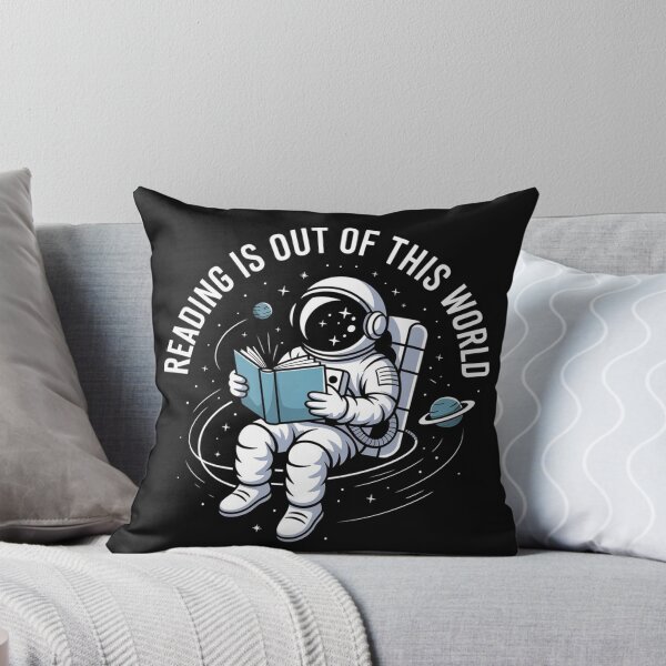 Item preview, Reading is Out of This World – Astronaut Bookworm designed and sold by BasmaAtef.