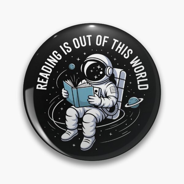 Item preview, Reading is Out of This World – Astronaut Bookworm designed and sold by BasmaAtef.