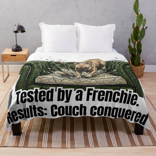 Item preview, Tested by a Frenchie - Funny Dog Couch Conqueror Art designed and sold by C360 Studio.