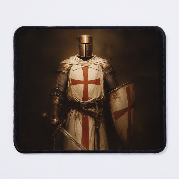 Item preview, Knight Templar with Sword and Shield designed and sold by PetsArt.