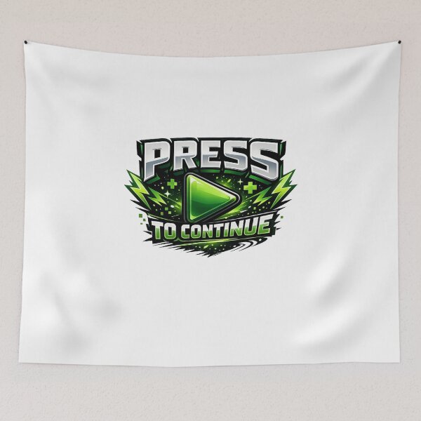 Item preview, Press to Continue – Retro Video Game Design designed and sold by NextNoob485.