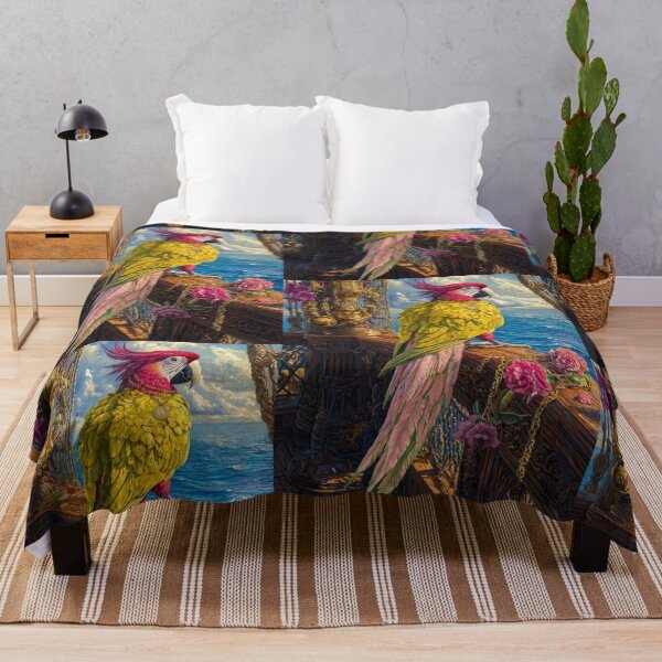 Item preview, Tropical Parrot on a Golden Voyage designed and sold by velvetskyco.
