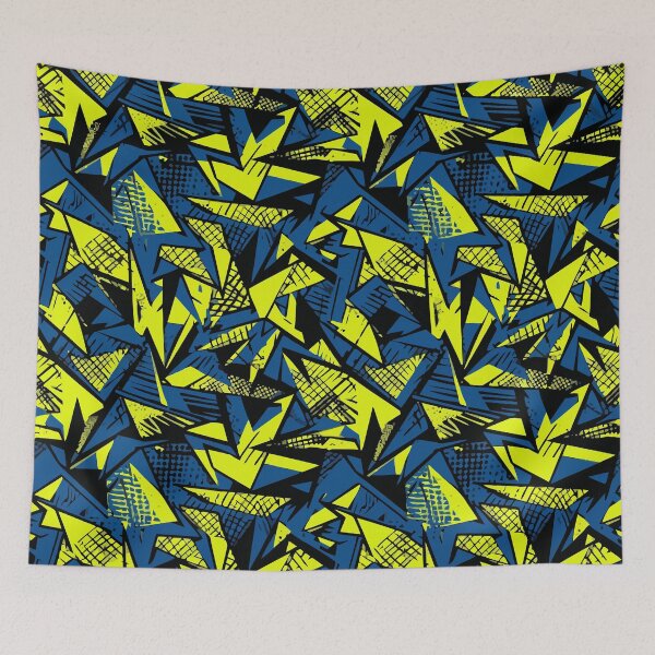 Item preview, Electric Neon Triangular Shapes with Bold Contrast designed and sold by RidaSalArt.