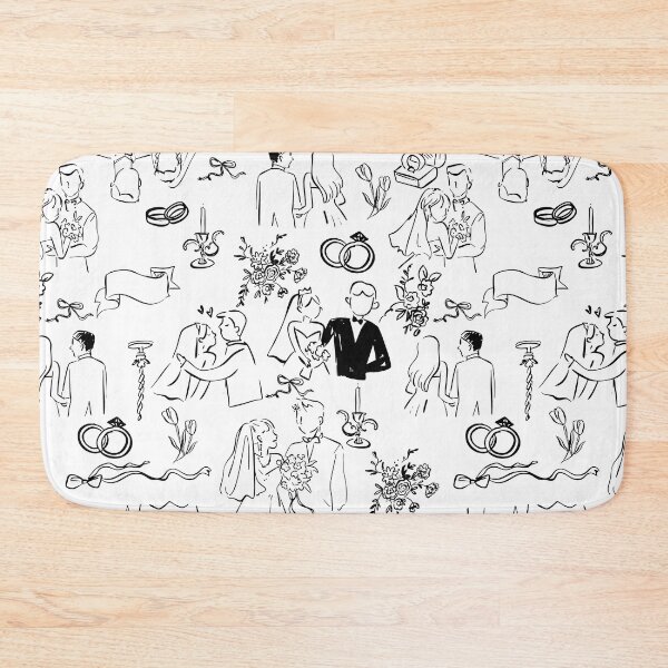 Item preview, hand drawn wedding marriage engagement proposal designed and sold by Gossip Rag.